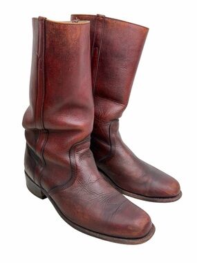 FRYE Vtg Campus Riding Calvary Boots Men’s Sz 13D Brown Cognac Leather 3572 70'S